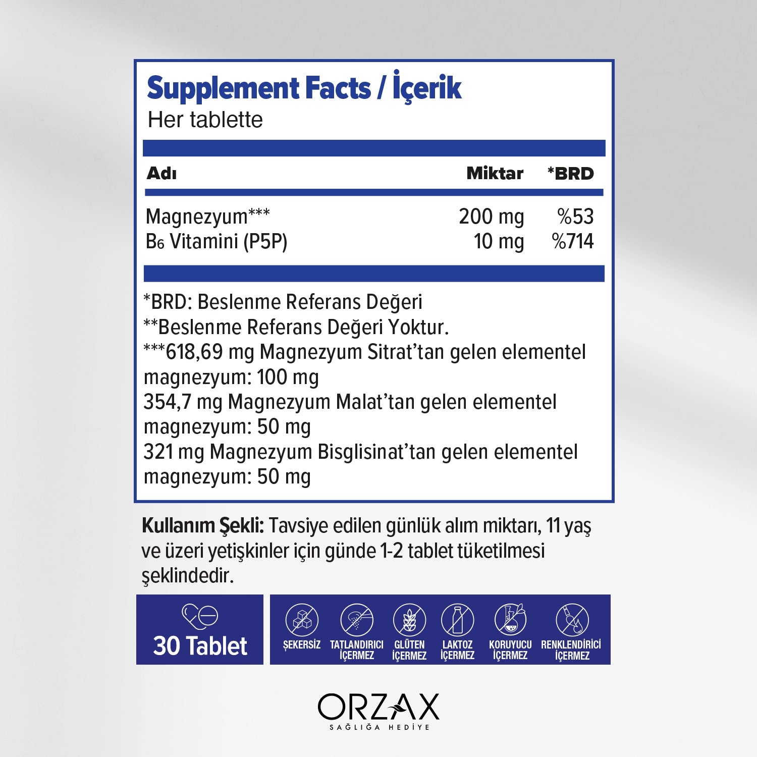 OCEAN EXTRAMAG TAKVIYE EDICI GIDA 30 tablet