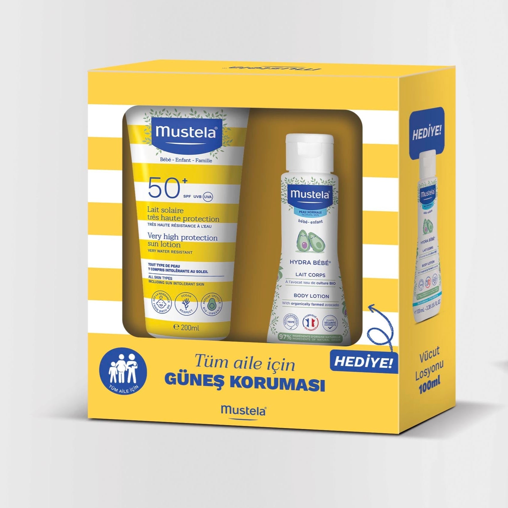 100 ml Hydra Bebe Hediyeli SPF 50+ 200 ml Güneş Losyonu