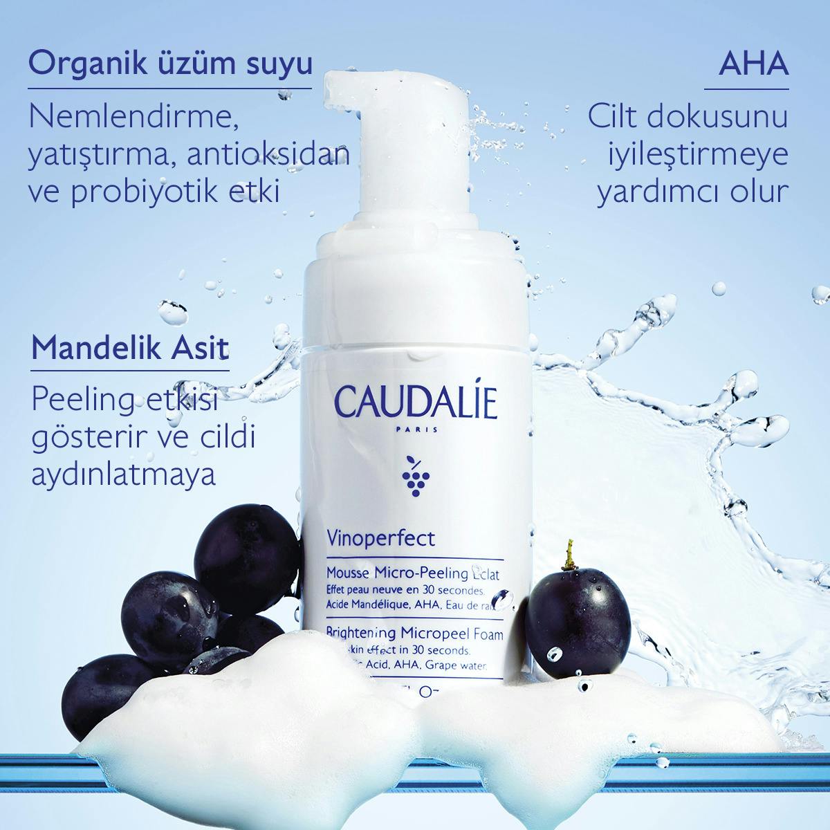 Vinoperfect Işıltı Verici Mikro Peeling Temizleme Köpüğü