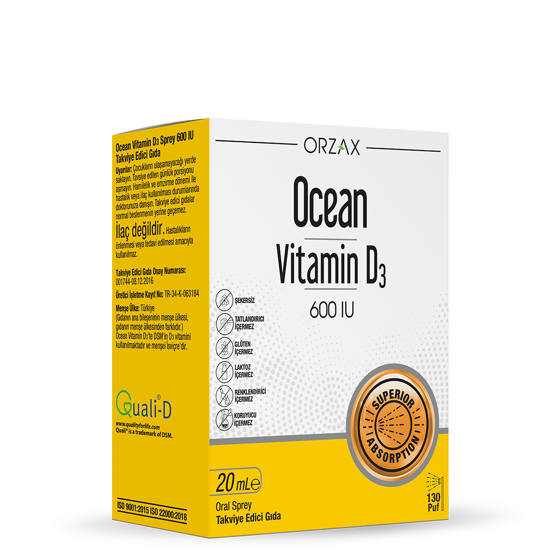 OCEAN VİTAMİN D3 600 IU Spray