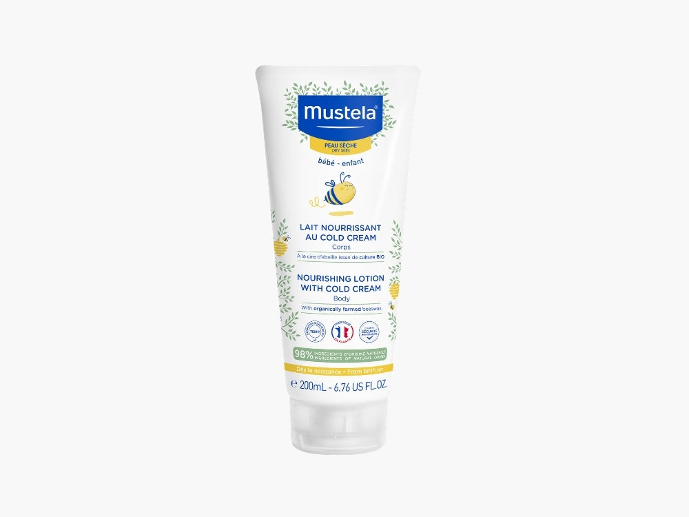 Cold Cream ve Organik Balmumu İçeren Kuru Ciltler için Besleyici Bebek Losyonu