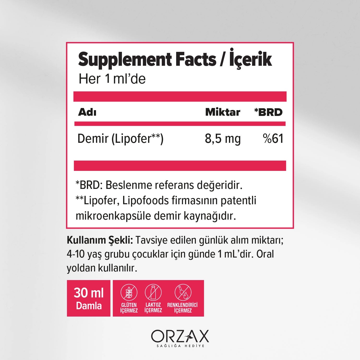 OCEAN MICROFER SIVI 30 ML ORAL DAMLA