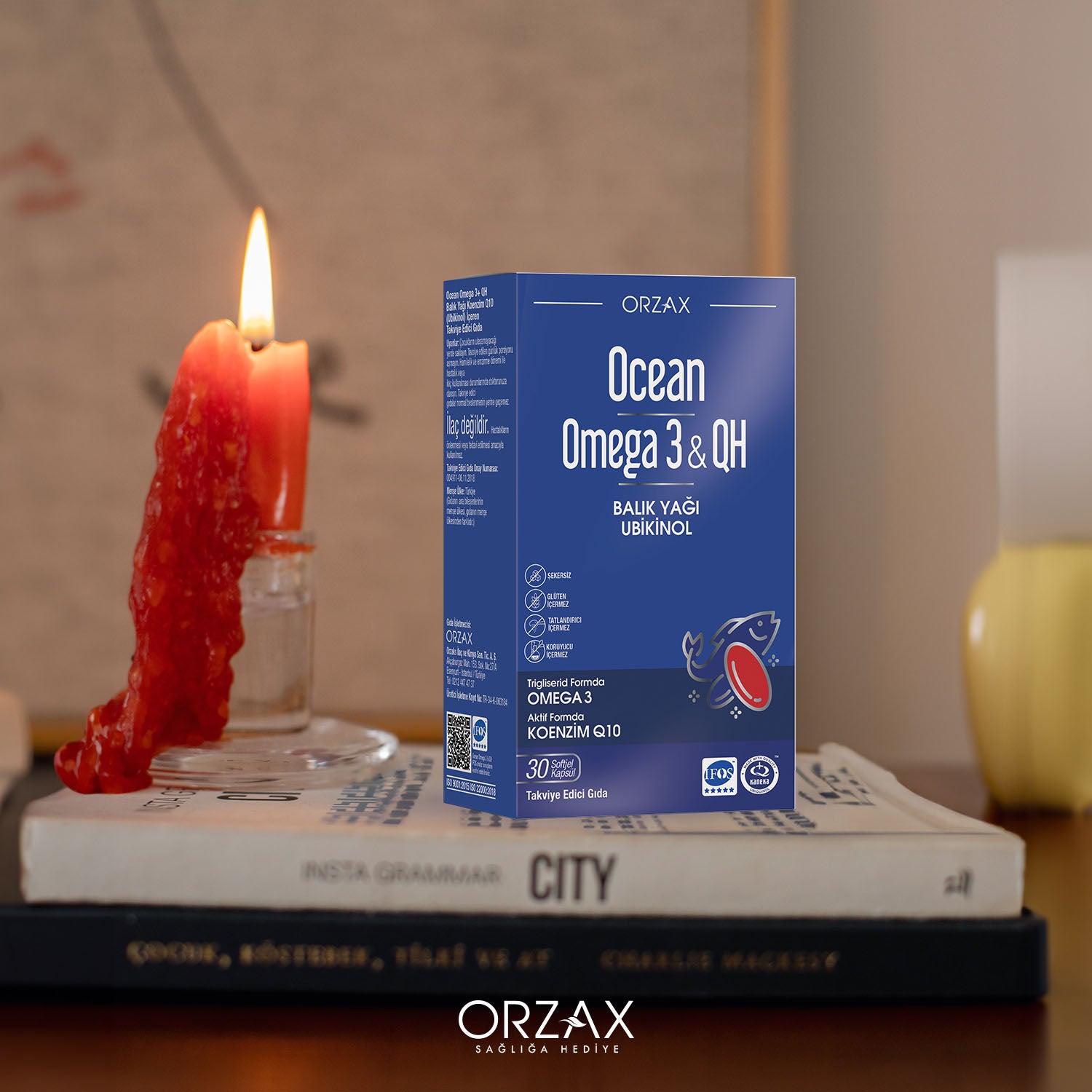 Ocean Omega3&Qh Balik Yagi Ubikinol Takviye Edici Gida 30 Kapsul