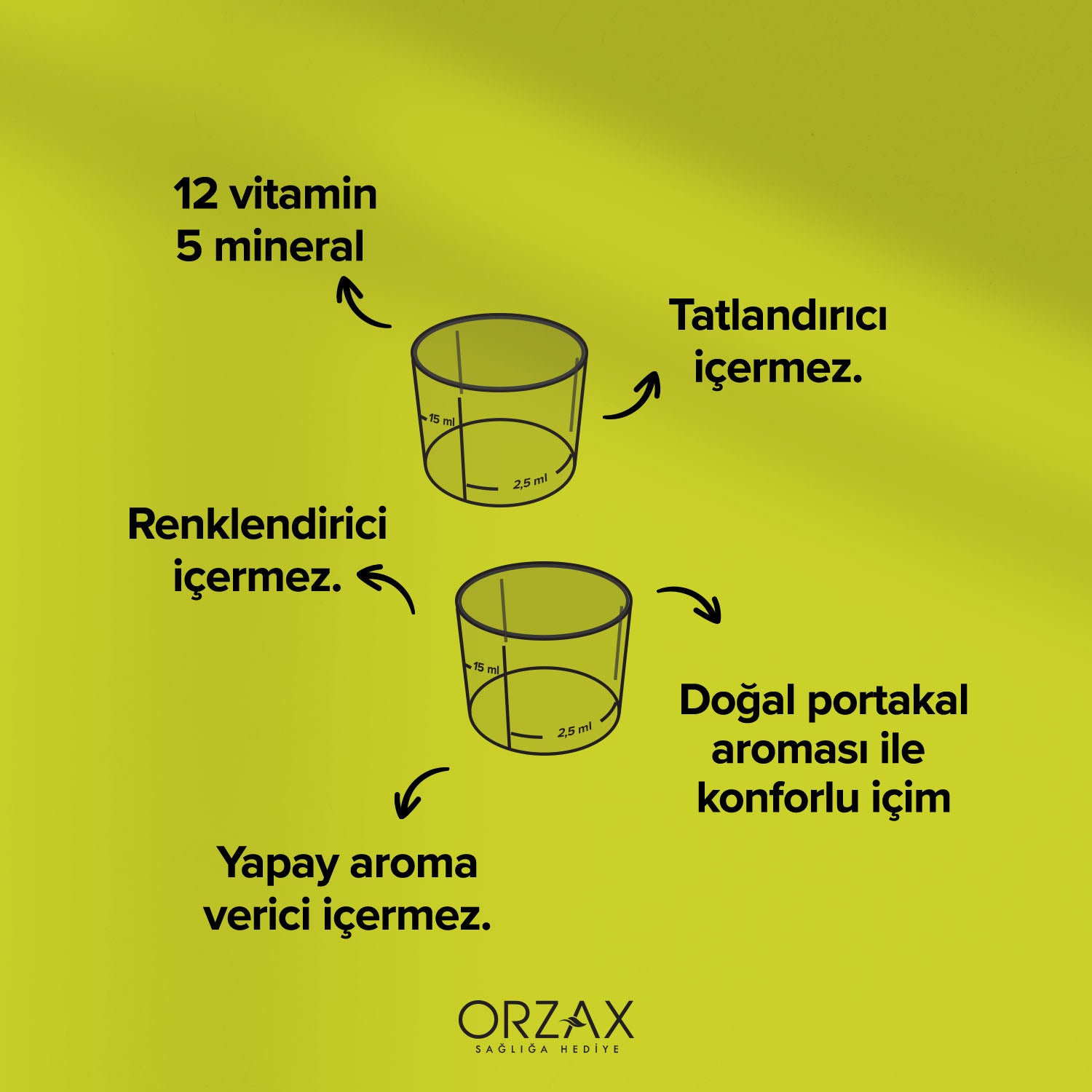 Ocean Vm Vitamin Mineral Portakal Aromali Takviye Edici Gida 150 Ml Sise