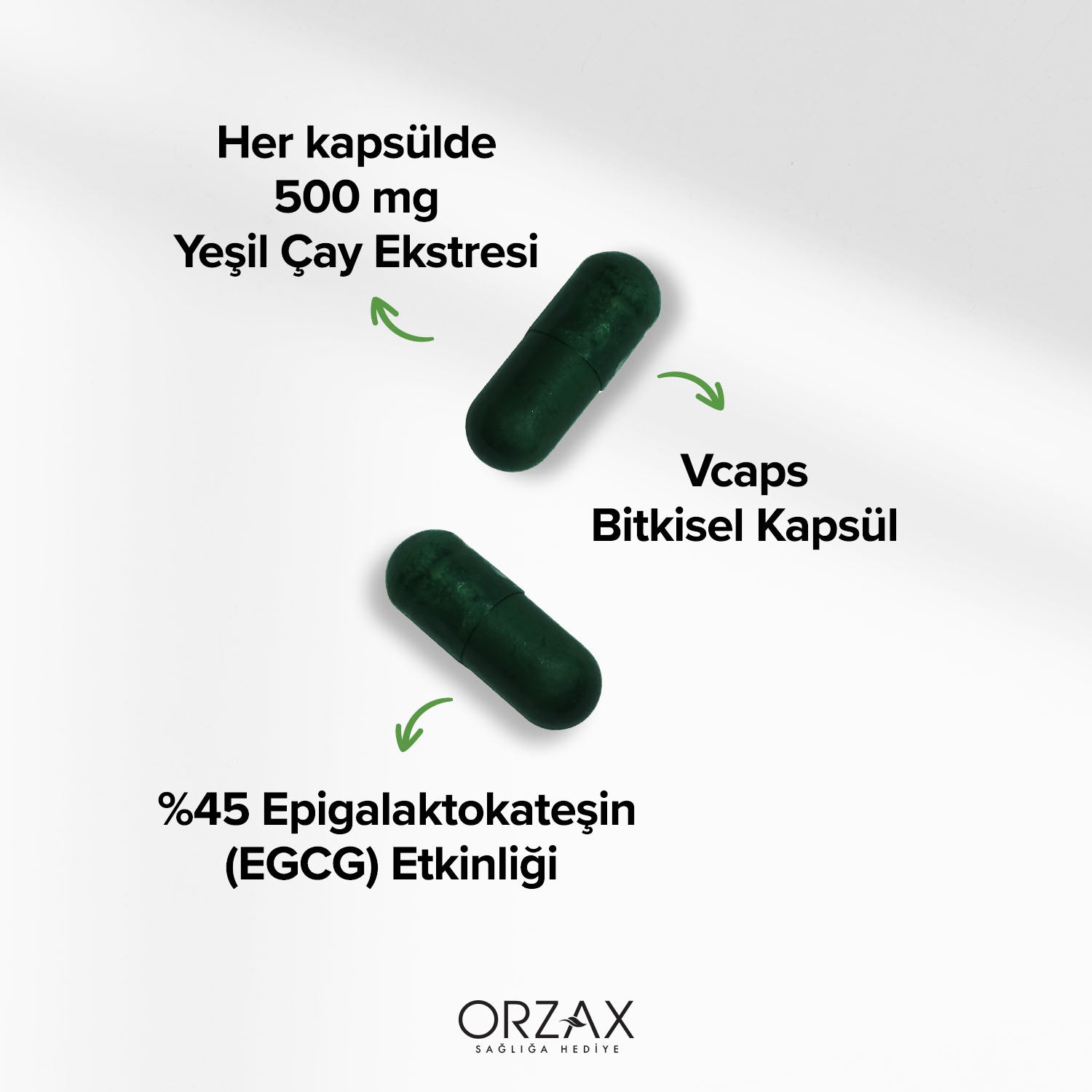 Ocean Yesil Cay Ekstresi Iceren Takviye Edici Gida 500 Mg 60 Kapsul