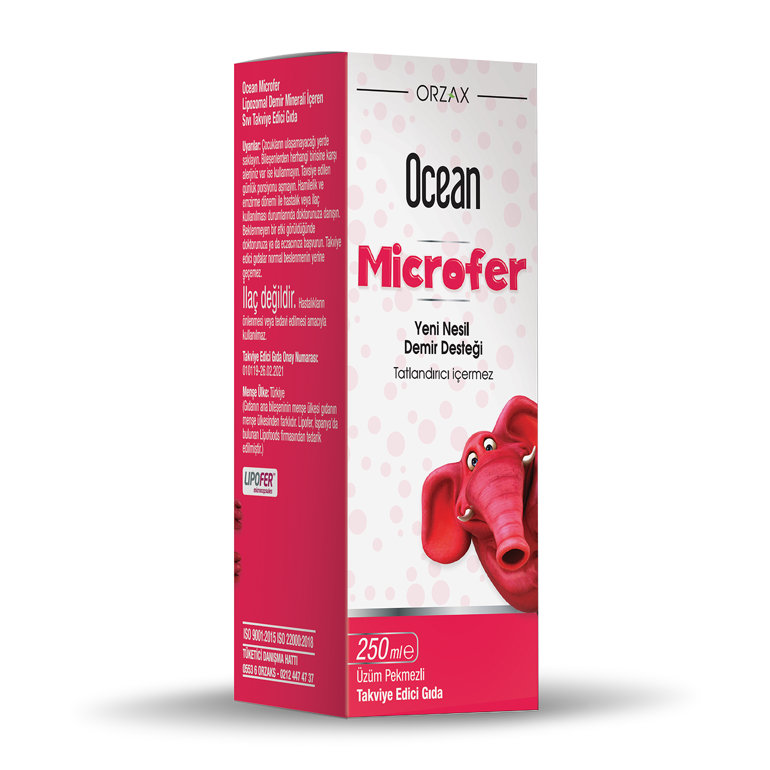 Ocean Microfer Lipozomal Demir Minerali Iceren Uzum Pekmezli Takviye Edici Gida 250 Ml Sise