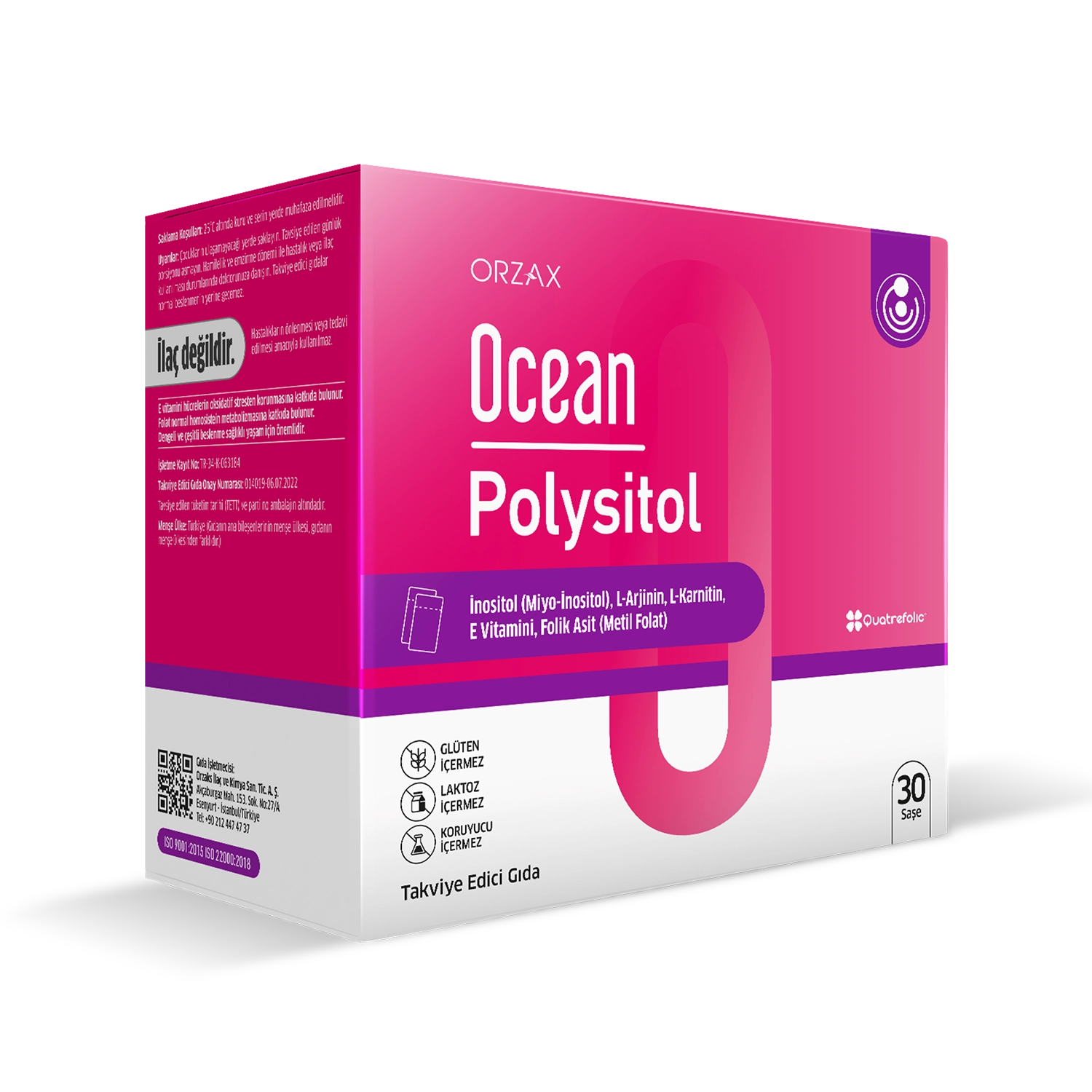 Ocean Polysitol Inositol Takviye Edici Gida 400 Mcg 30 Sase