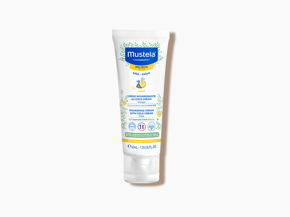 Cold Cream ve Organik Balmumu İçeren Kuru Ciltler İçin Besleyici Bebek Yüz Kremi