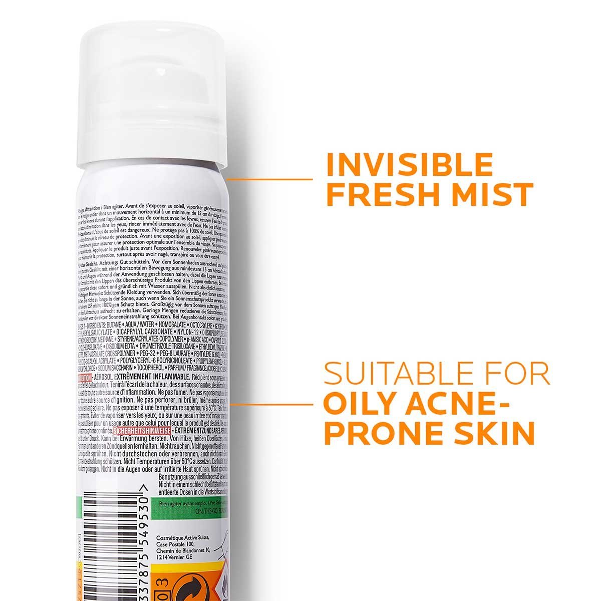 La Roche Posay ProductPage Sun Anthelios Mist Spf50 75ml 3337875549530 zoomed back
