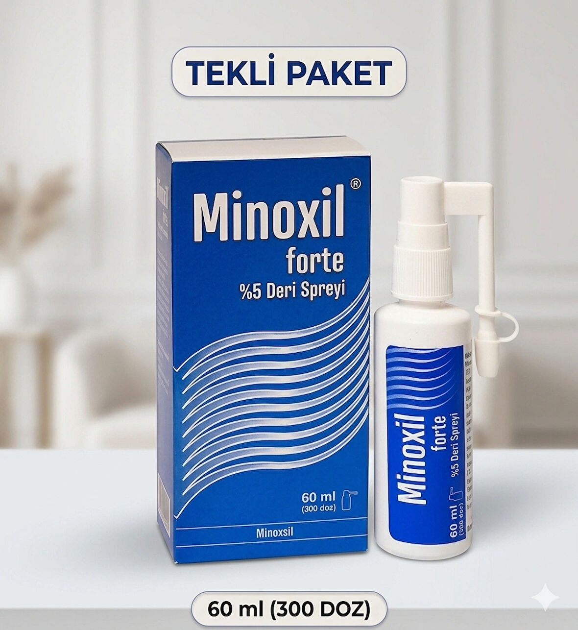 Minoxil Forte %5 Deri Spreyi (Tekli Paket)