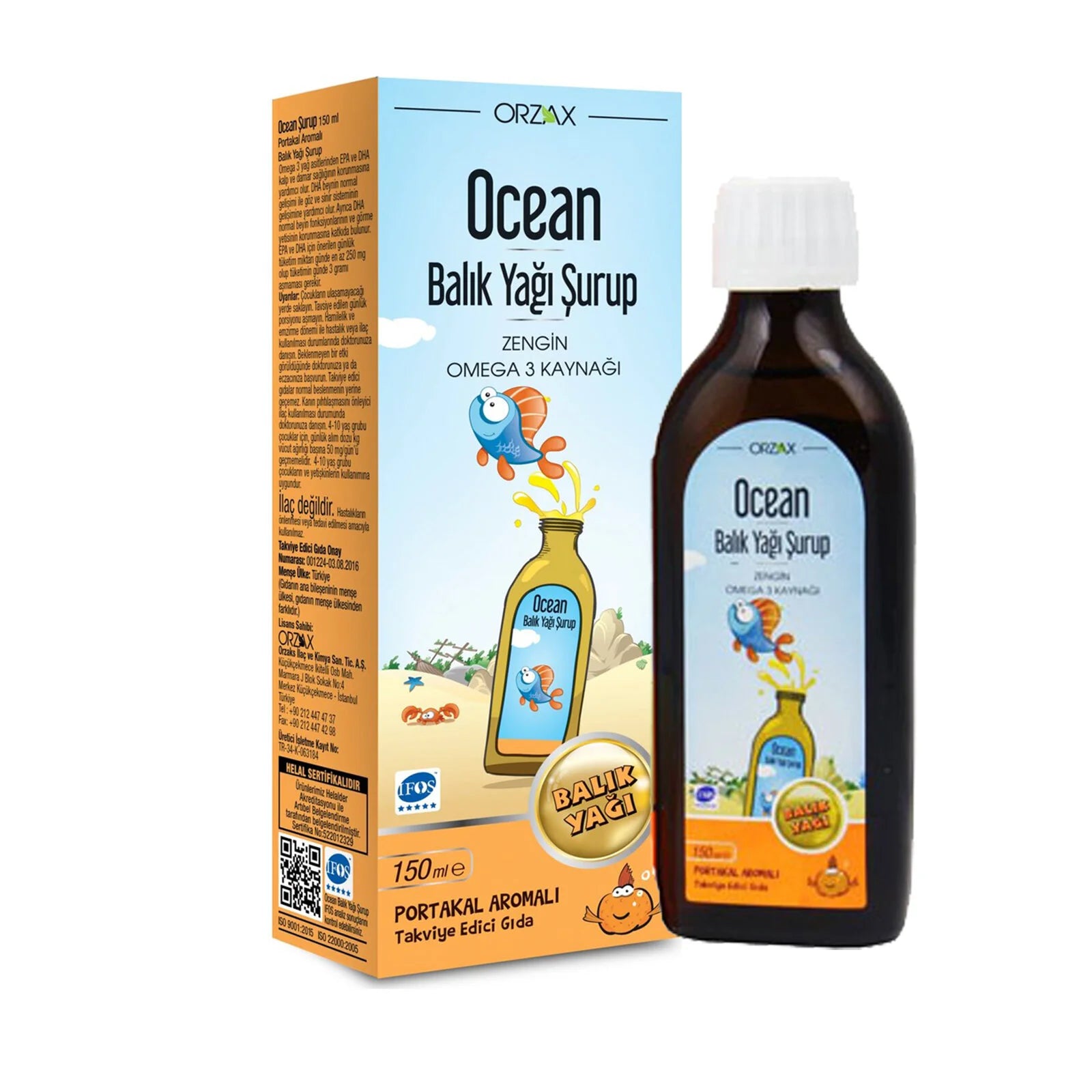 OCEAN BALIK YAGI SURUP PORTAKAL 150 ml şişe