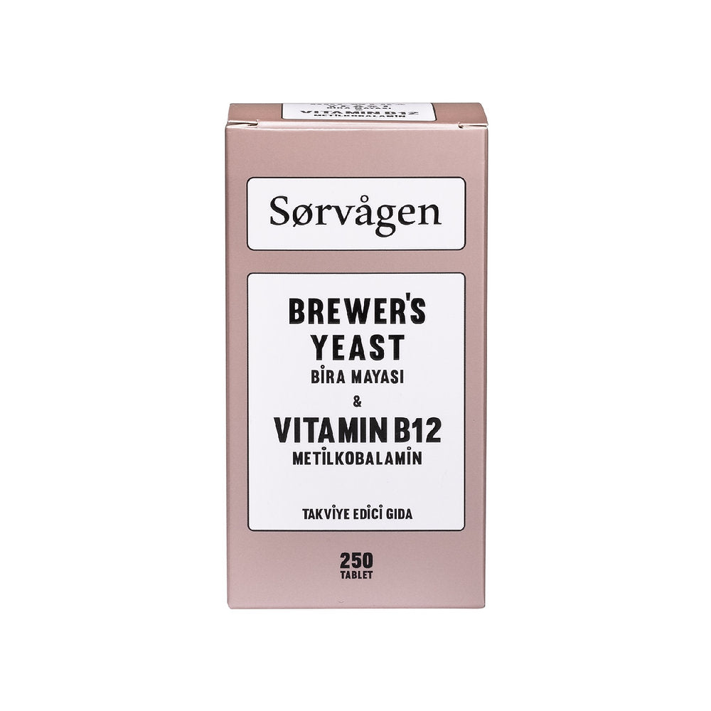 Sorvagen Brewer's Yeast (Bira Mayası) Vitamin B12  250 Tablet