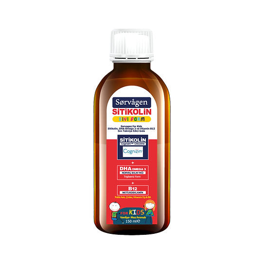 SORVAGEN DOUBLE SITIKOLIN KIDS SIVI TAKVIYE EDICI GIDA 150 ml şişe