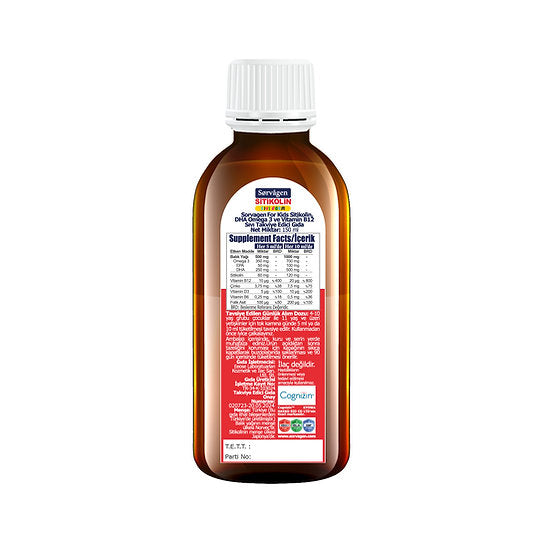 SORVAGEN DOUBLE SITIKOLIN KIDS SIVI TAKVIYE EDICI GIDA 150 ml şişe