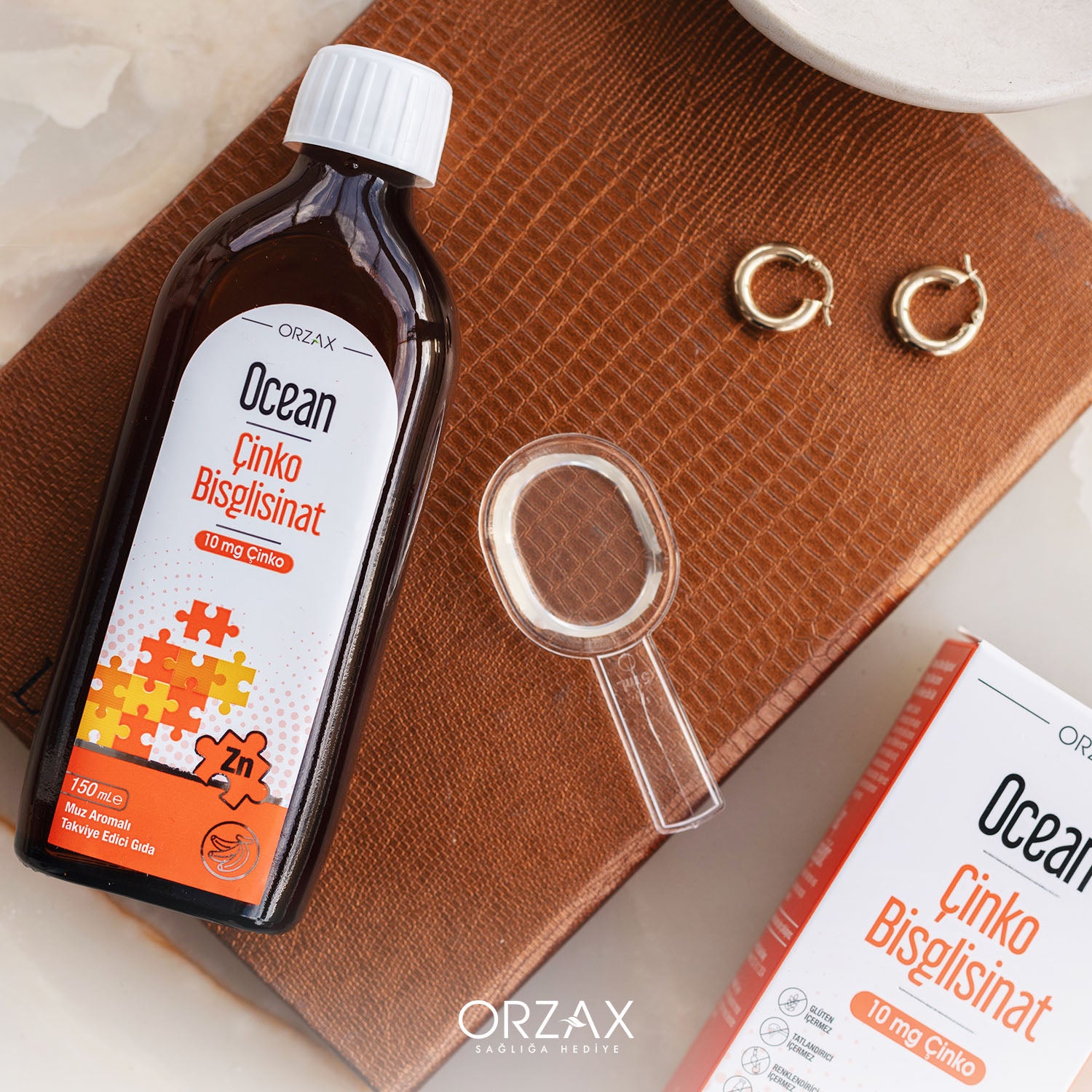 Ocean Cinko Bisglisinat Muz Aromali Takviye Edici Gida 150 Ml Sise