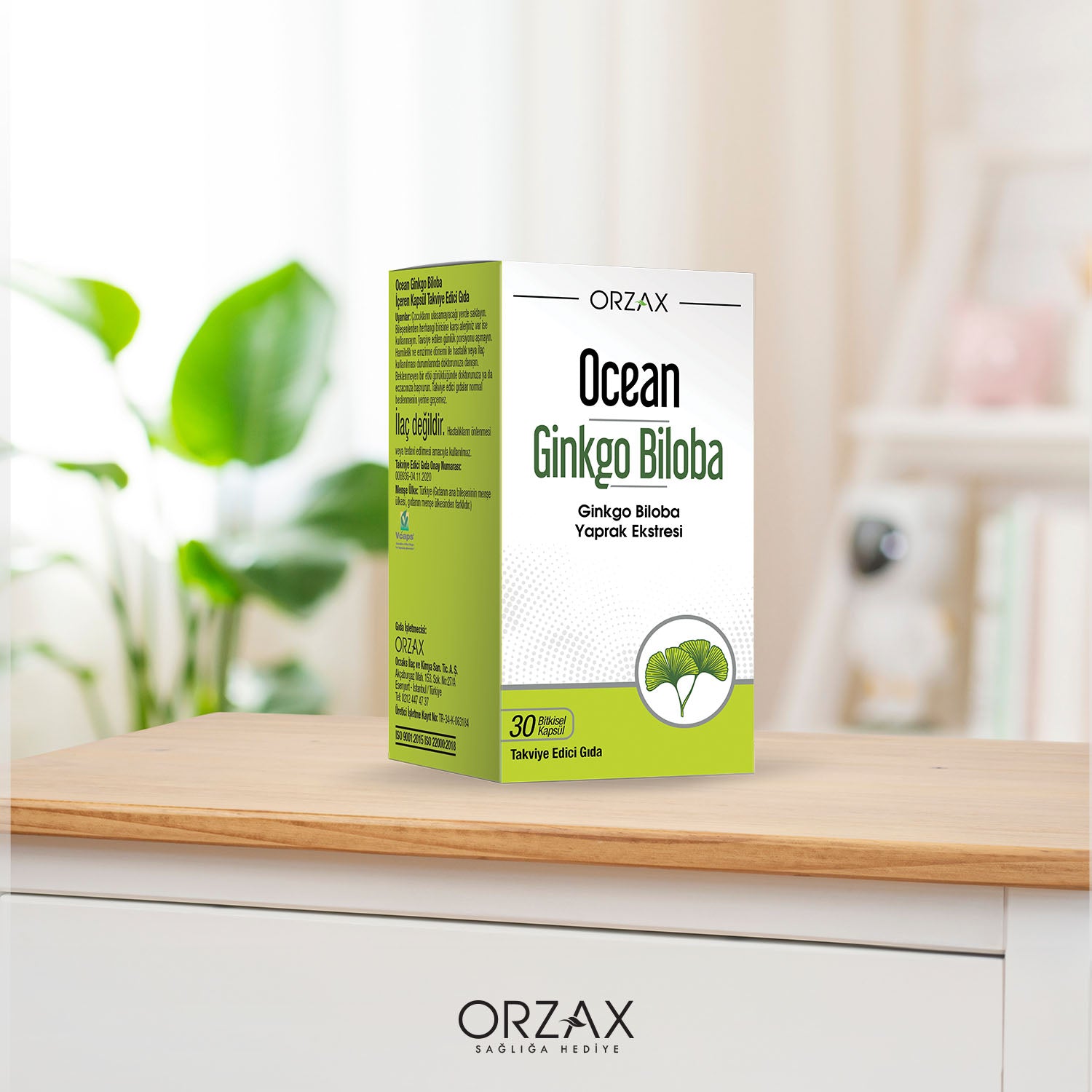 Ocean Ginkgo Biloba Yaprak Ekstresi Iceren Takviye Edici Gida 120 Mg 30 Kapsul
