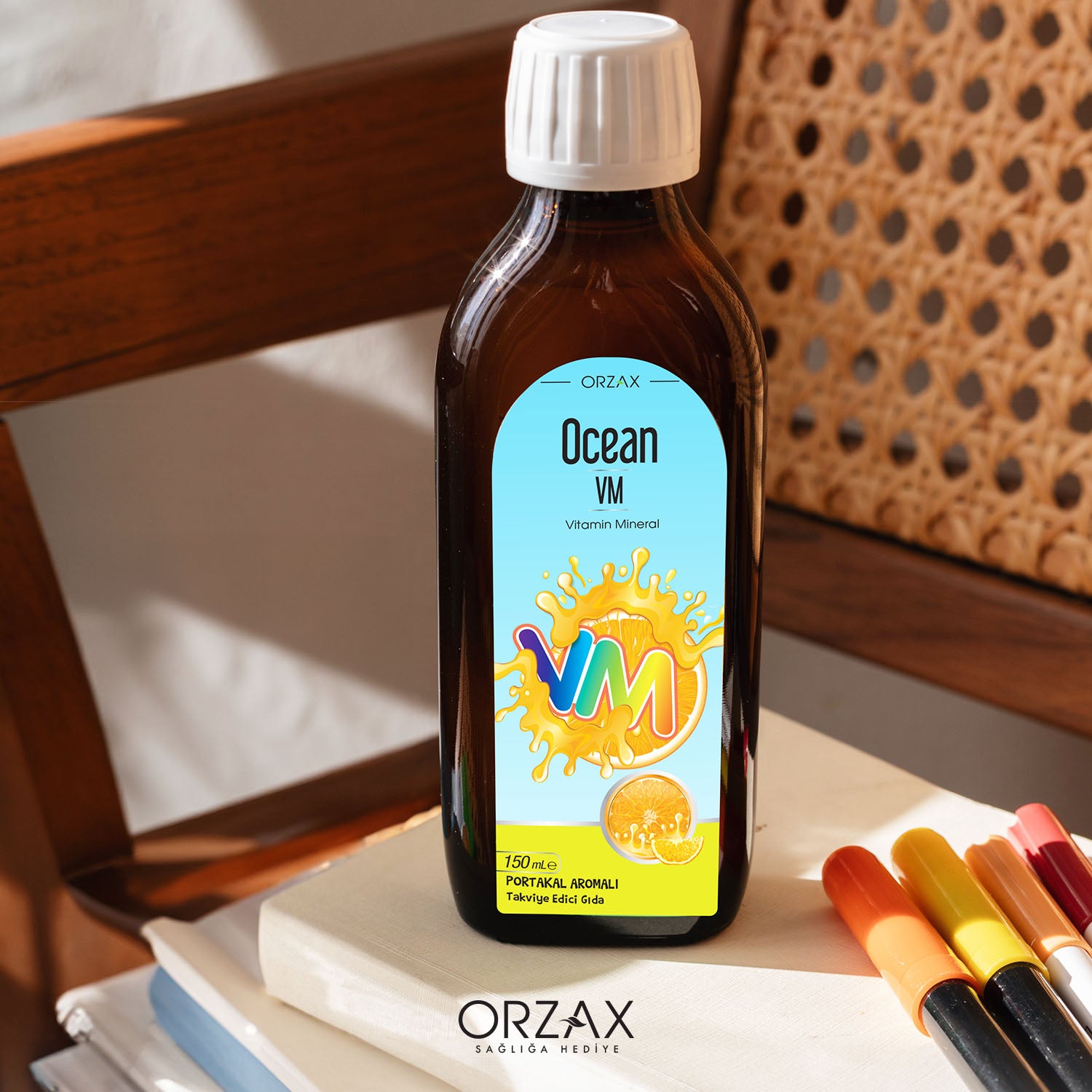 Ocean Vm Vitamin Mineral Portakal Aromali Takviye Edici Gida 150 Ml Sise