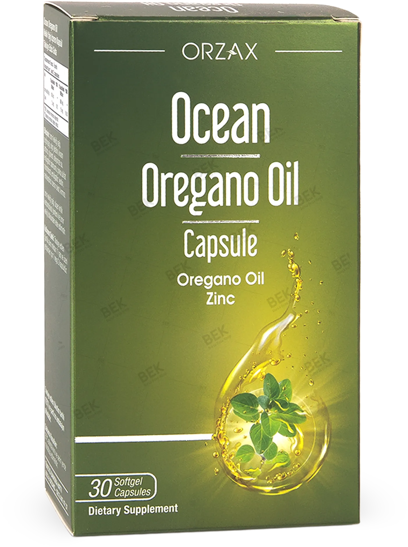 Ocean Oregano Oil Izmir Kekik Yagi, Cinko Iceren Takviye Edici Gida 30 Kapsul