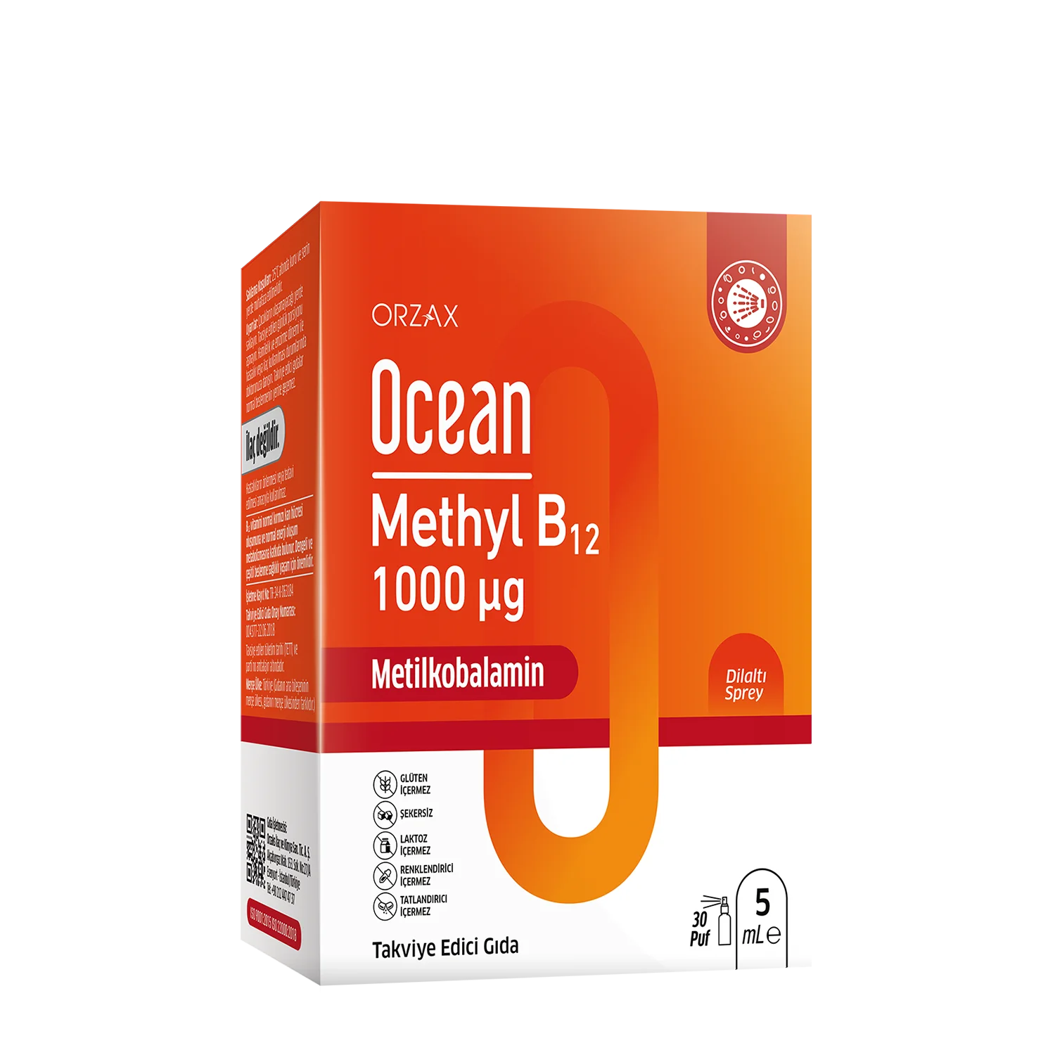 OCEAN METHYL B12 SPREY 1000 mcg 5 ml şişe