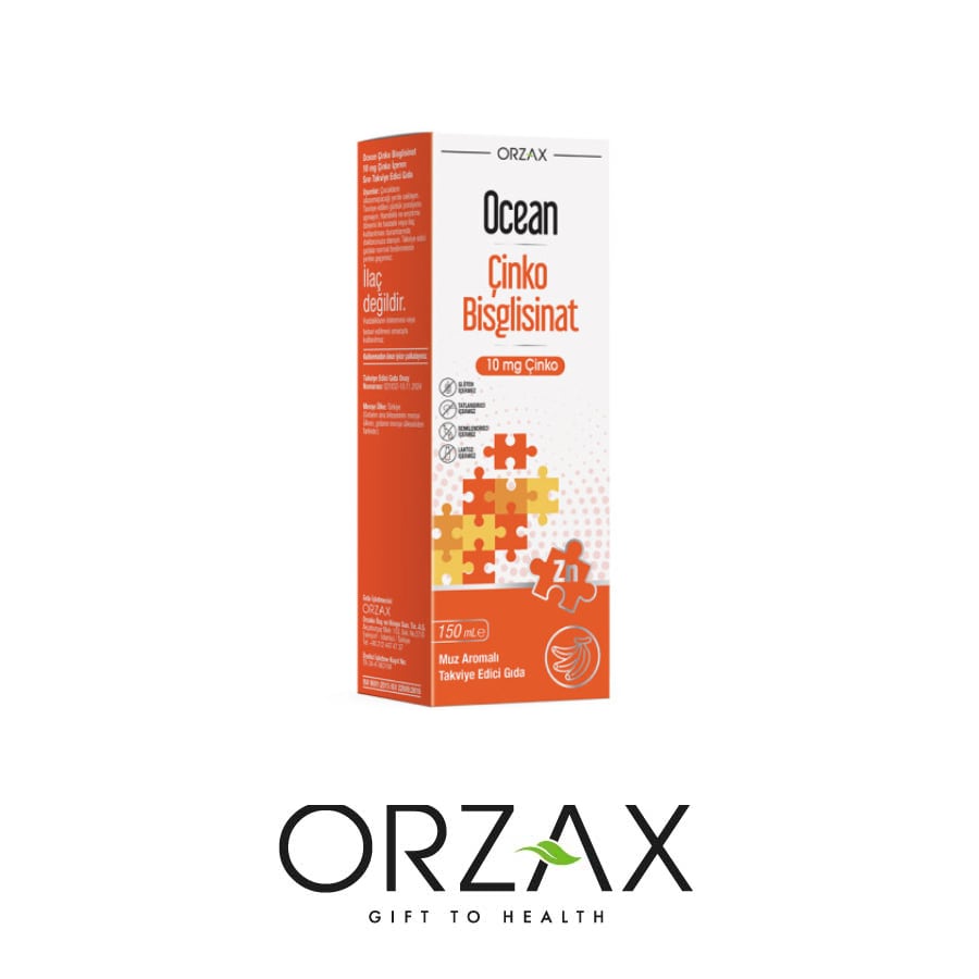 Ocean Cinko Bisglisinat Muz Aromali Takviye Edici Gida 150 Ml Sise