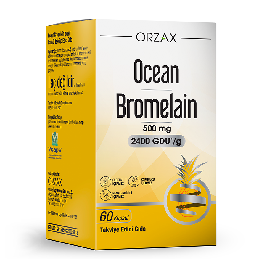 ocean bromelain 60 kapsül