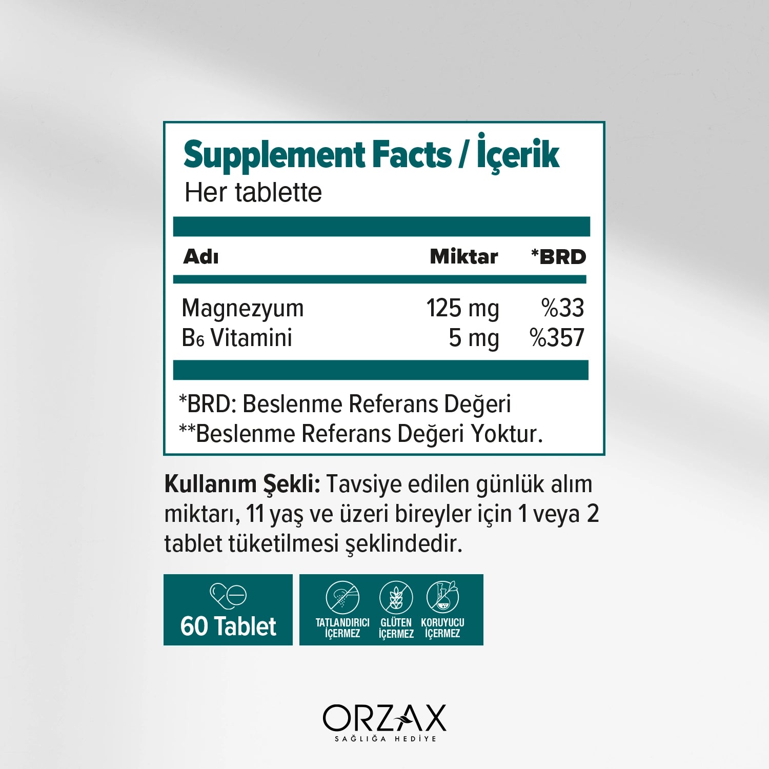 Ocean Magnezyum Complex Takviye Edici Gida Tablet 60 Tablet